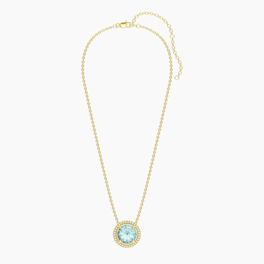 Aquamarine Birthstone Pendant Necklace