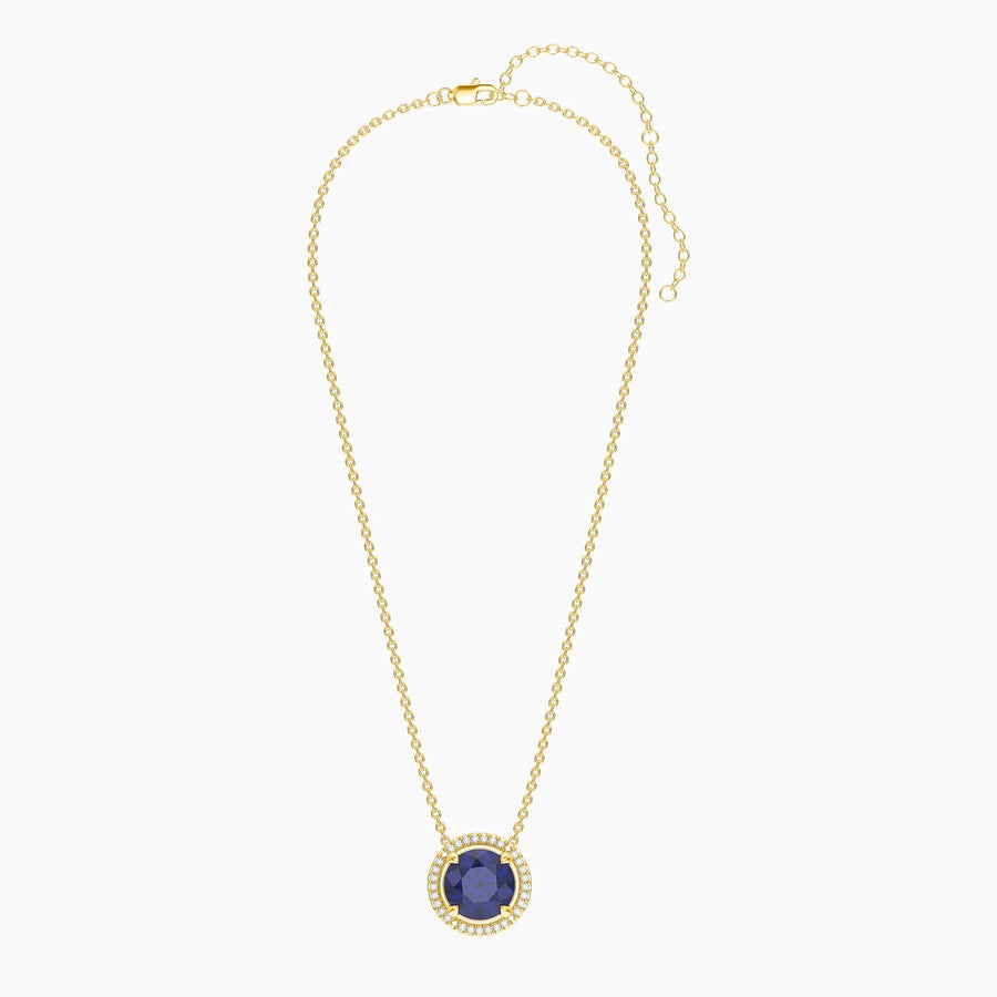 Blue Sapphire Birthstone Pendant Necklace