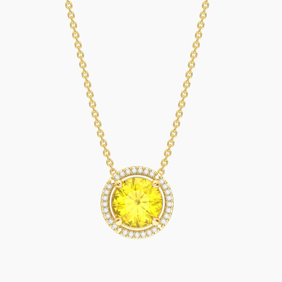 Citrine Birthstone Pendant Necklace