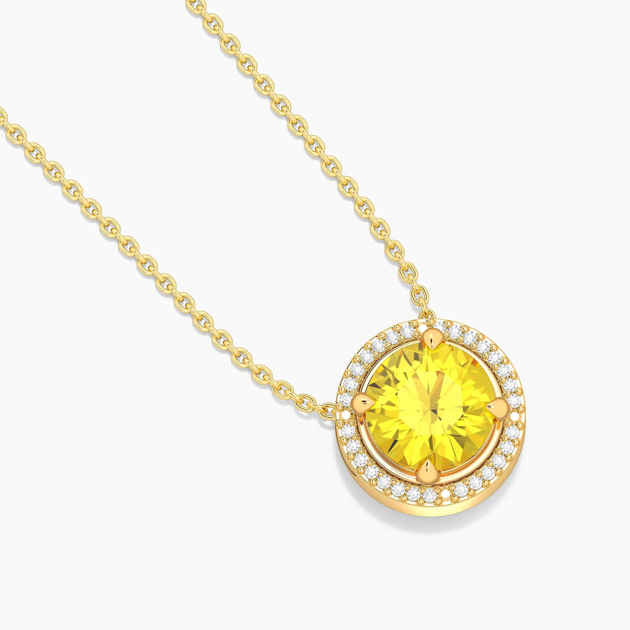 Citrine Birthstone Pendant Necklace