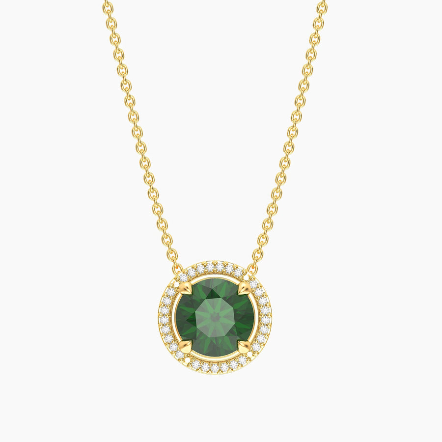 Emerald Birthstone Pendant Necklace