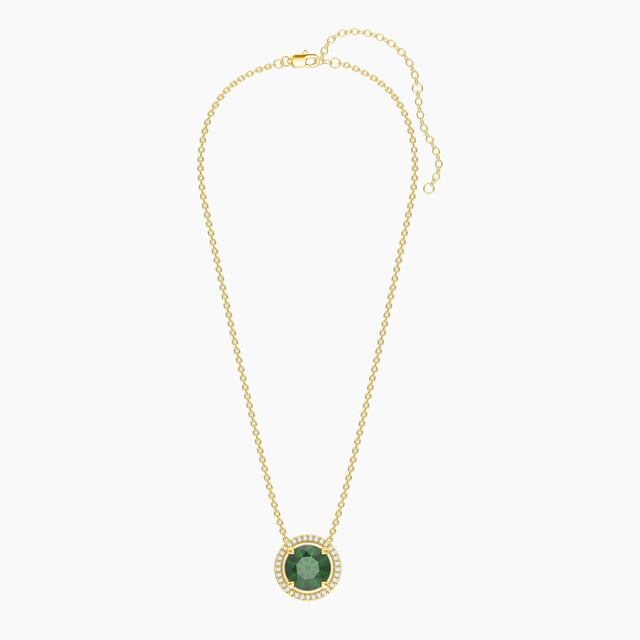 Emerald Birthstone Pendant Necklace