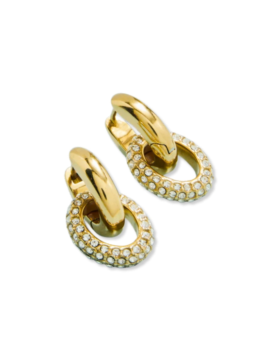 Wexford Harbour Convertible Hoop Earrings Crystal