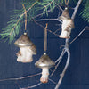 Glass Iced Mushroom Ornament