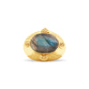 Cleopatra Oval Ring - Gold/Blue Labradorite