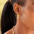 Monique Hoop Earrings - Gold/Cubic Zirconia