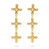 Monique Compass Drop Earrings - Gold/Crystal