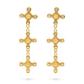 Monique Compass Drop Earrings - Gold/Crystal