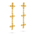 Monique Compass Drop Earrings - Gold/Crystal
