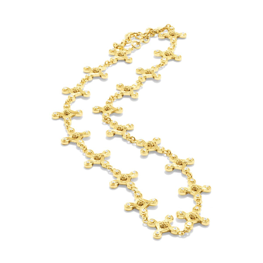 Monique Compass Necklace - Gold/Crystal