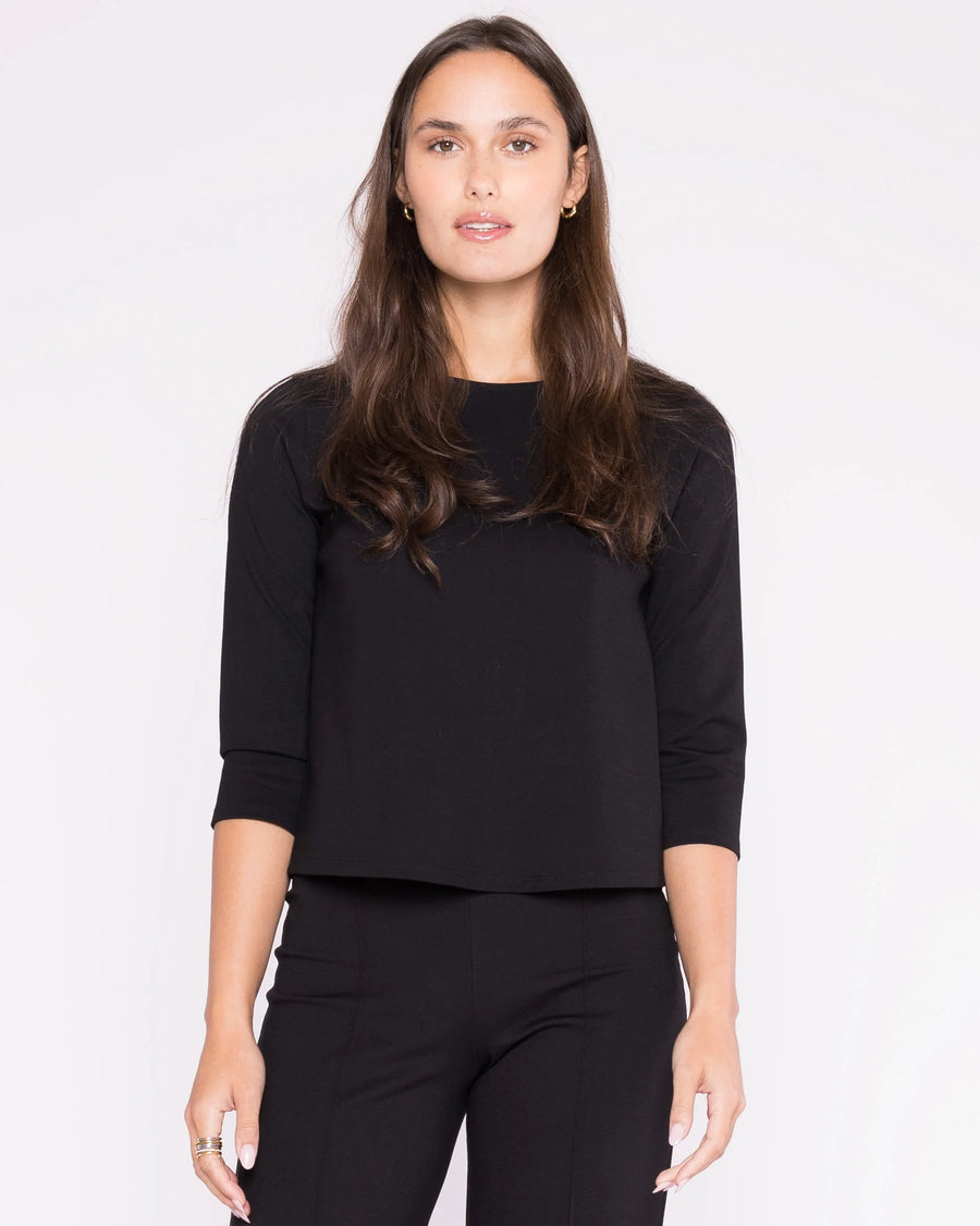 Ponte Knit 3/4 Sleeve Top