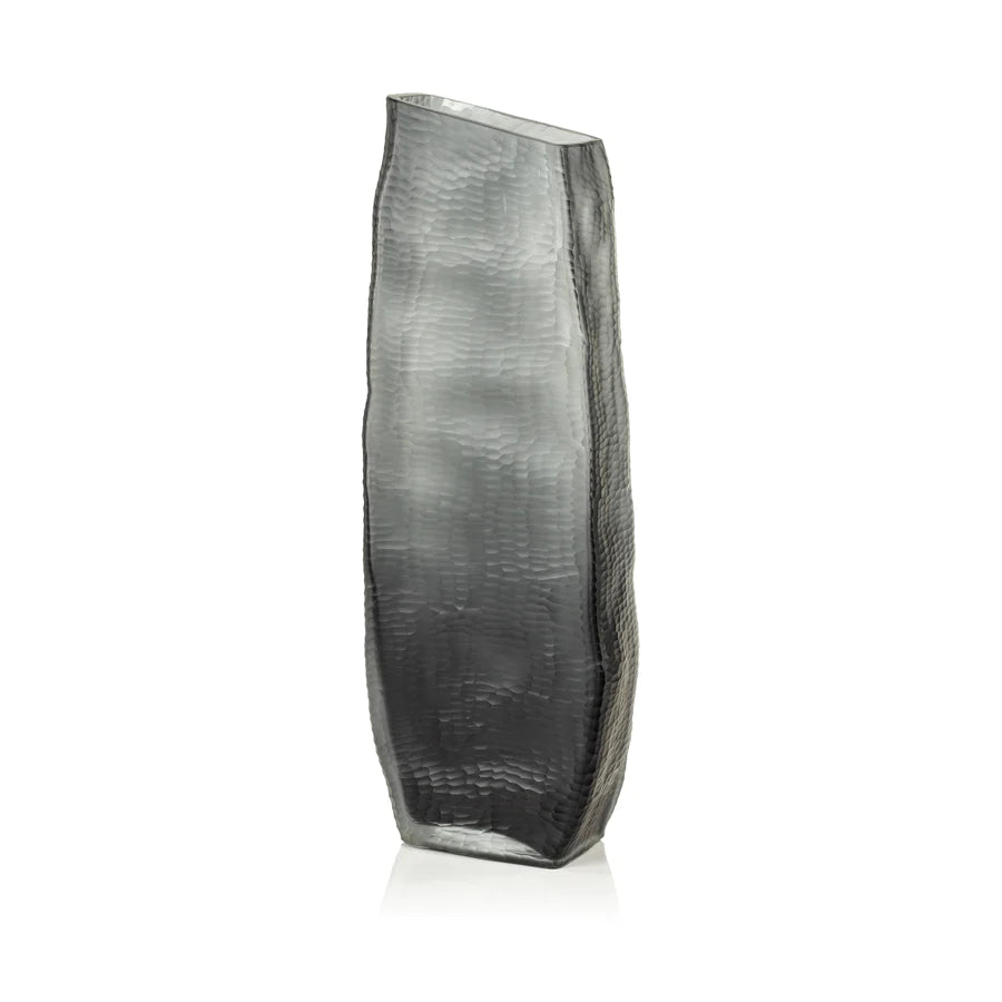 Indigo Smoke Gray Vase - Large