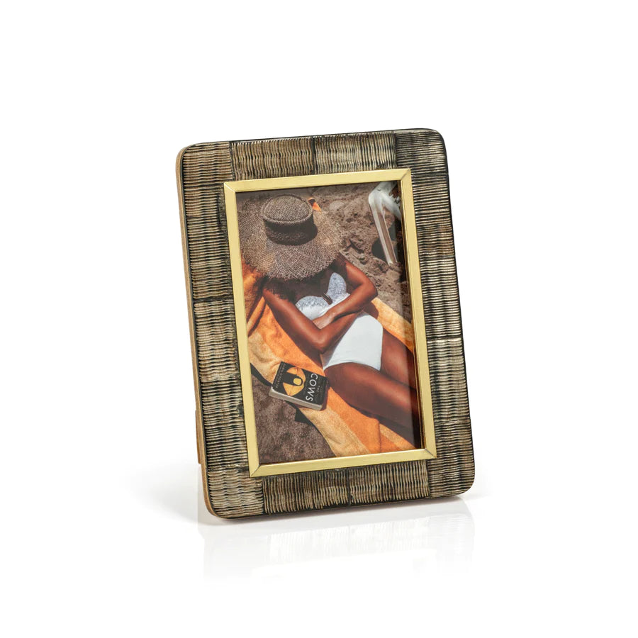 Shagrin Horn Inlaid Photo Frame