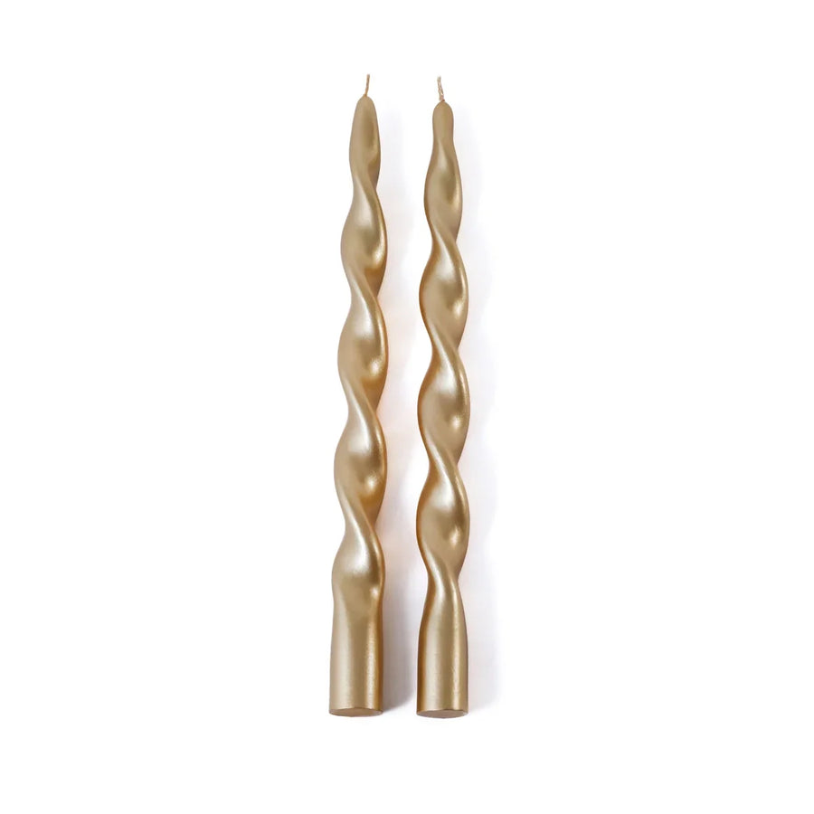 Lumiere Twist Formal Candle 12"- Set of 2