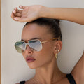 Logan Acetate Aviator Unisex Sunglasses