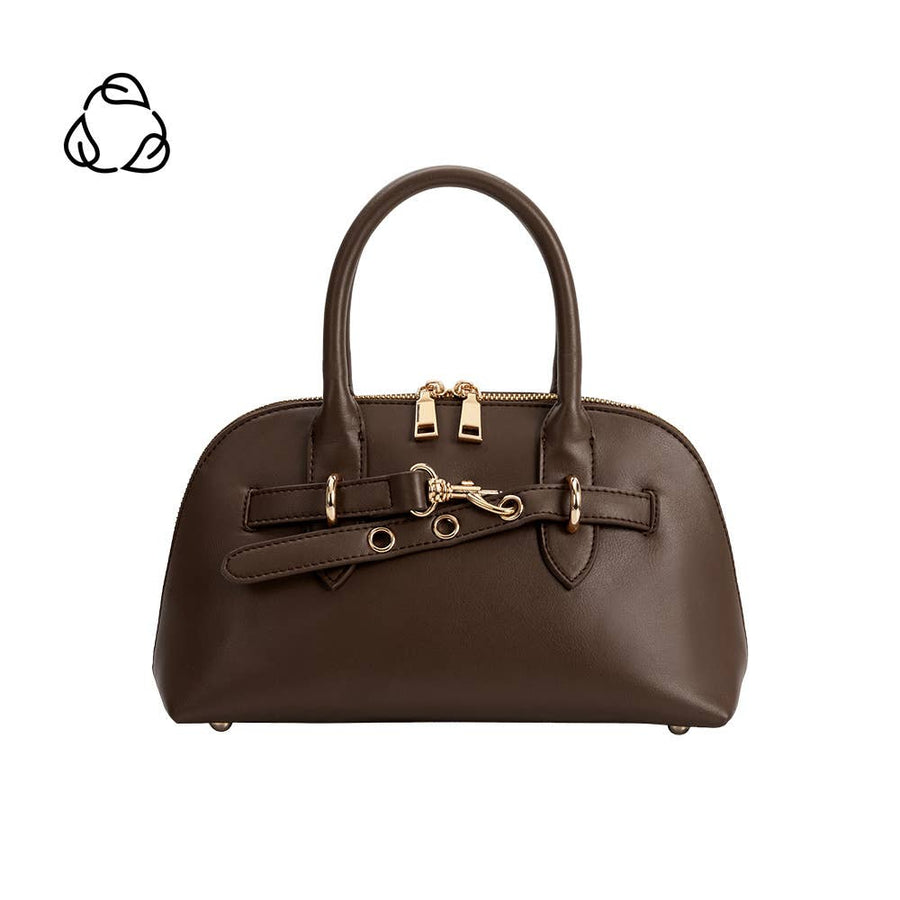 Rue Espresso Recycled Vegan Top Handle Bag