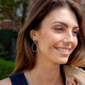 Berry Clover Teardrop Earrings - Blue Labradorite