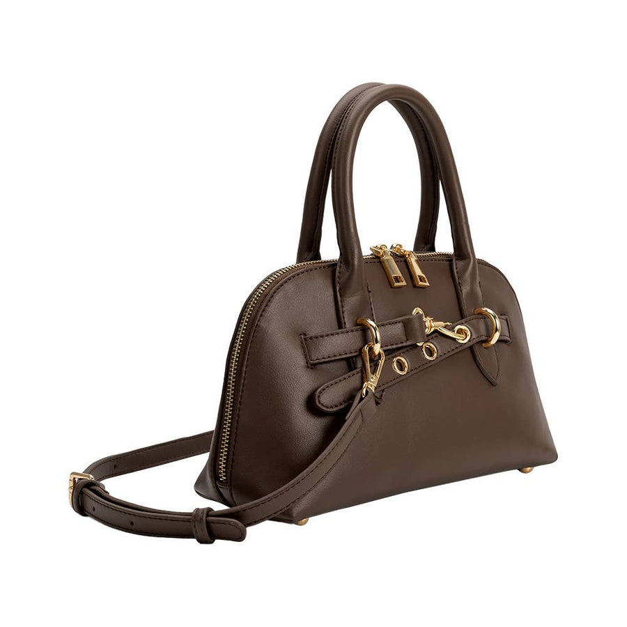 Rue Espresso Recycled Vegan Top Handle Bag