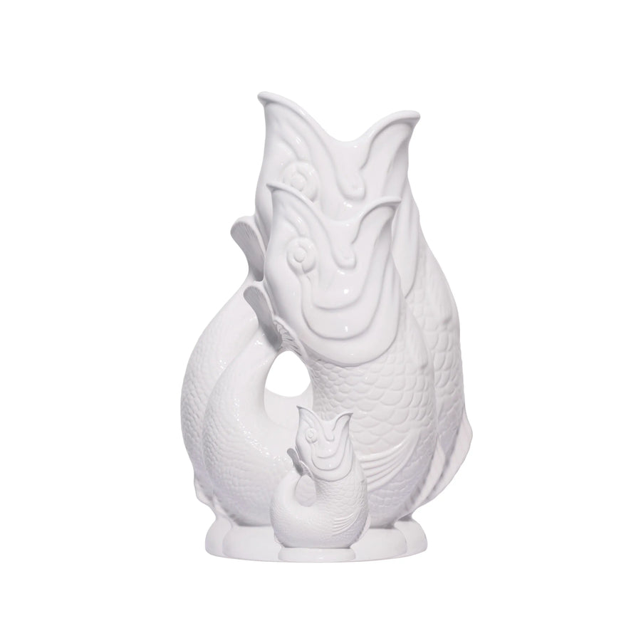 White Gluggle Jug