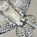 GF08-SQ72 VINTAGE OWL PRINT BIG SIZE SQUARE SCARF