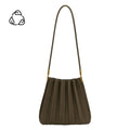 Carrie Olive Vegan Suede Shoulder Bag