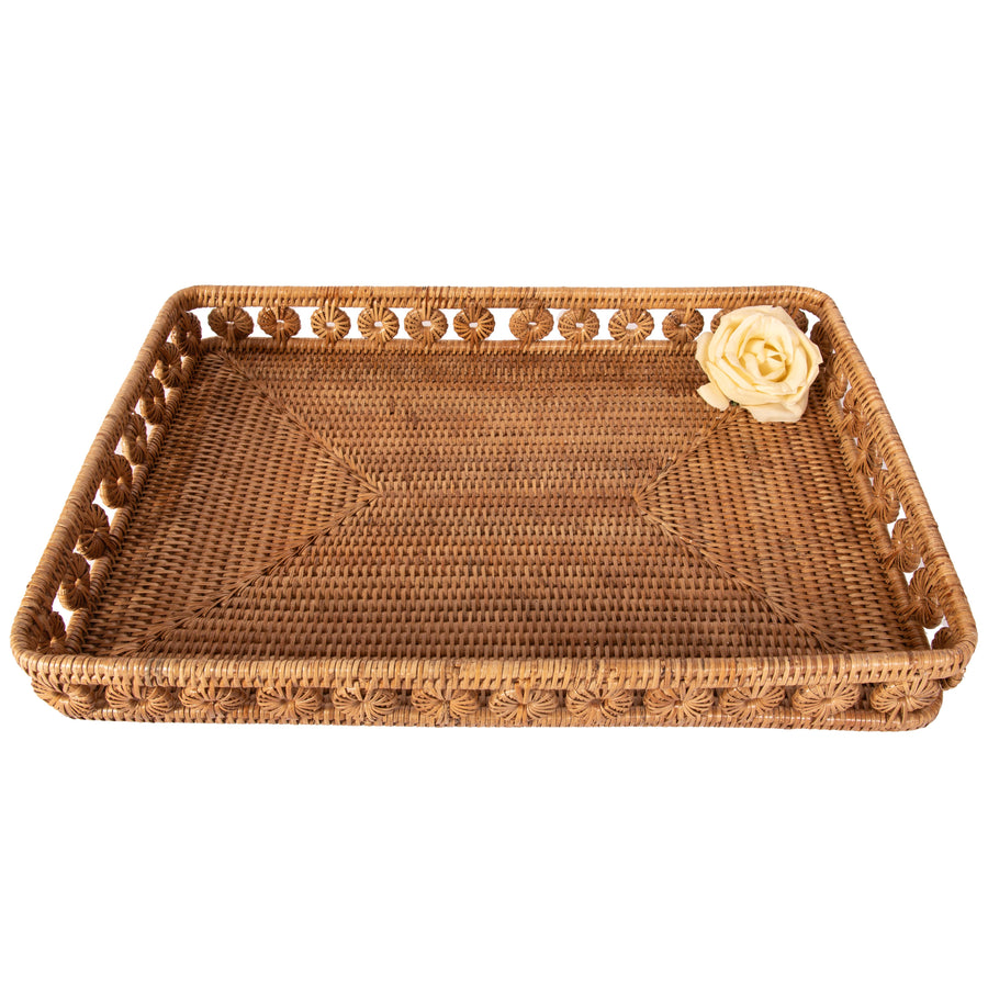Rattan Inna Design Rectangular Tray