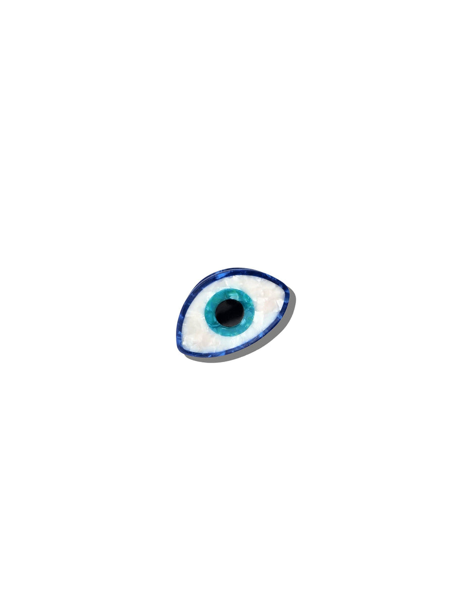 Hand-Painted Mini Evil Eye Claw Hair Clip | Eco-Friendly