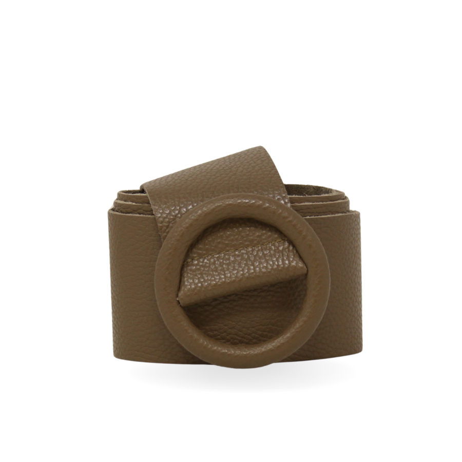 CINT-06 CIRCULAR BUCKLE LEATHER BELT