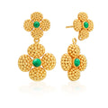Berry Clover Convertible Duo Earrings - Malachite