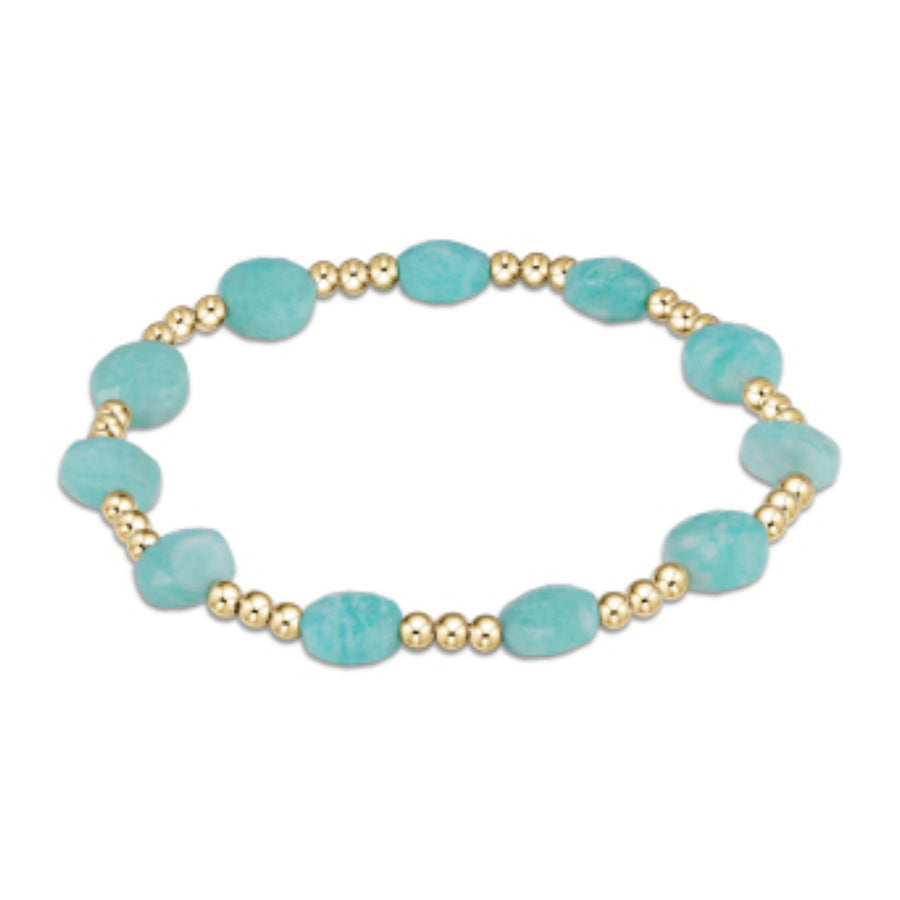Admire Gold 3mm Bead Bracelet - Amazonite