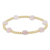 Admire Gold 3mm Bead Bracelet - Pink Opal