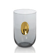 Aperitivo Tumbler With Gold Accent - Smoke