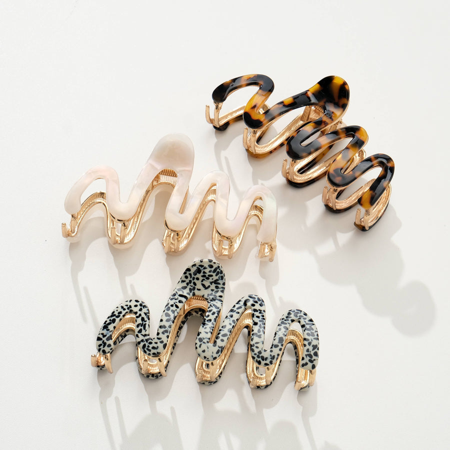Willow Core | Large Squiggle Metal Claw Clip