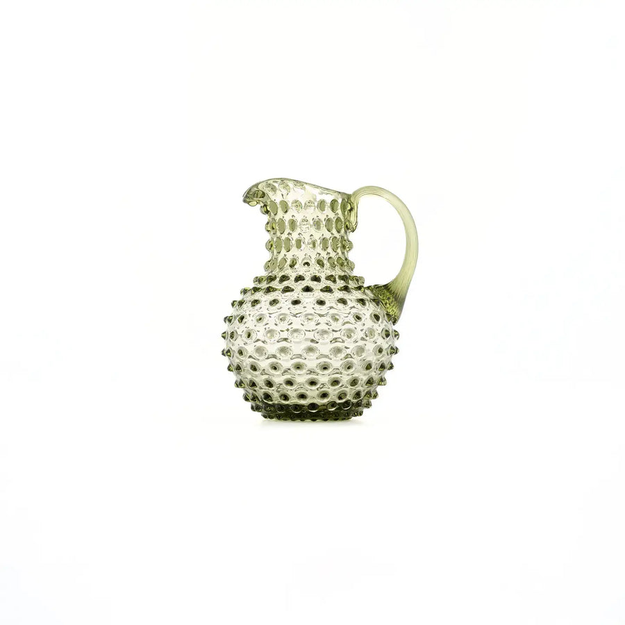 Hobnail Glass Creamer | Moss Green | 1L | Bohemia Crystal