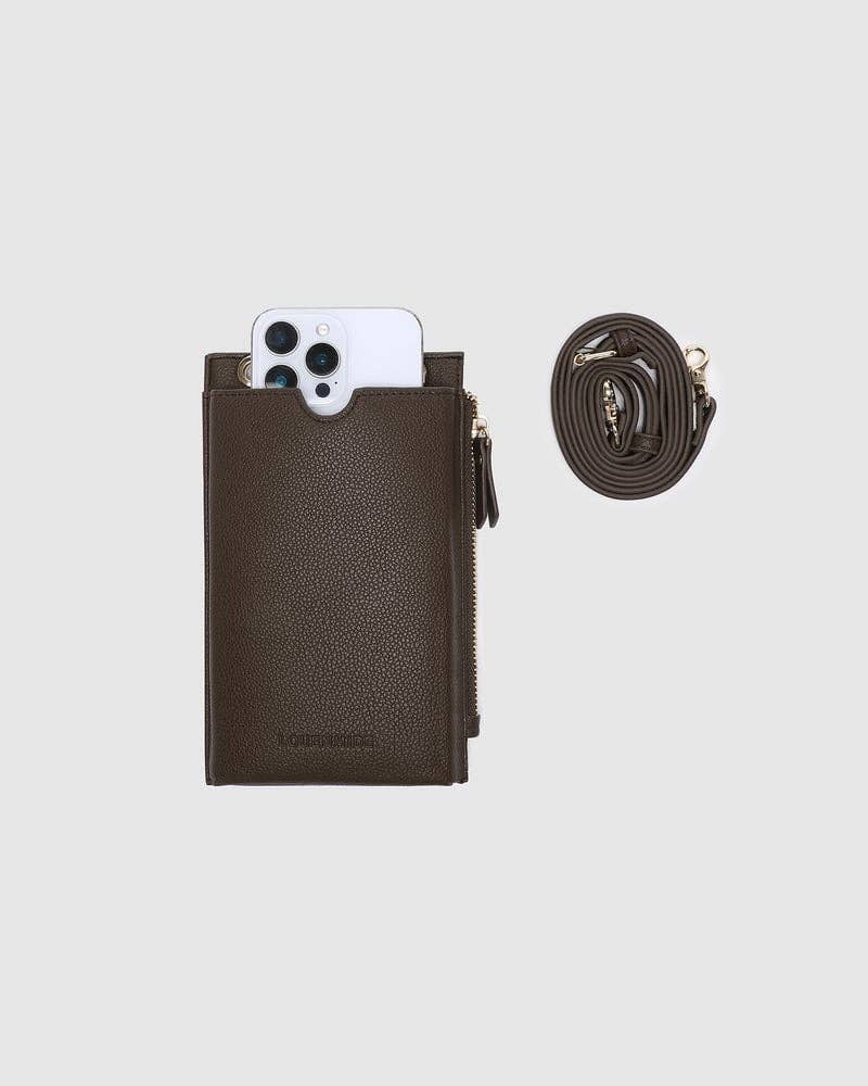 RFID Phone Bag - Chocolate | Suki