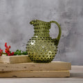 Hobnail Glass Creamer | Moss Green | 1L | Bohemia Crystal