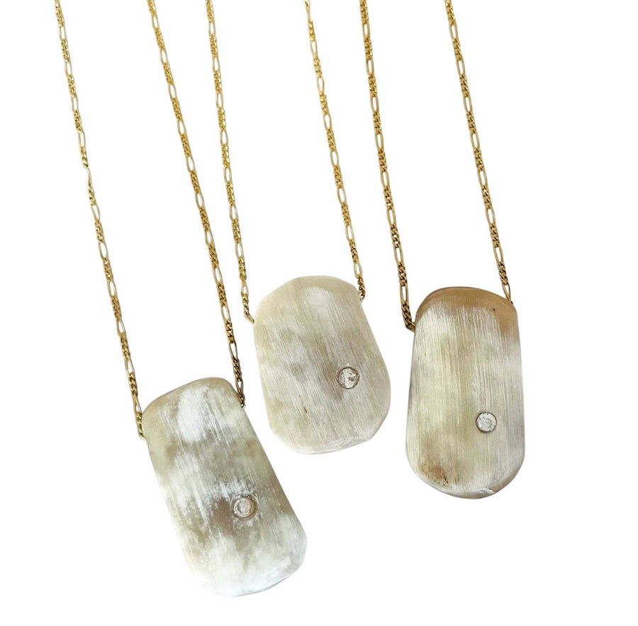 Horn Pendant Necklace // Gold Mila Necklace