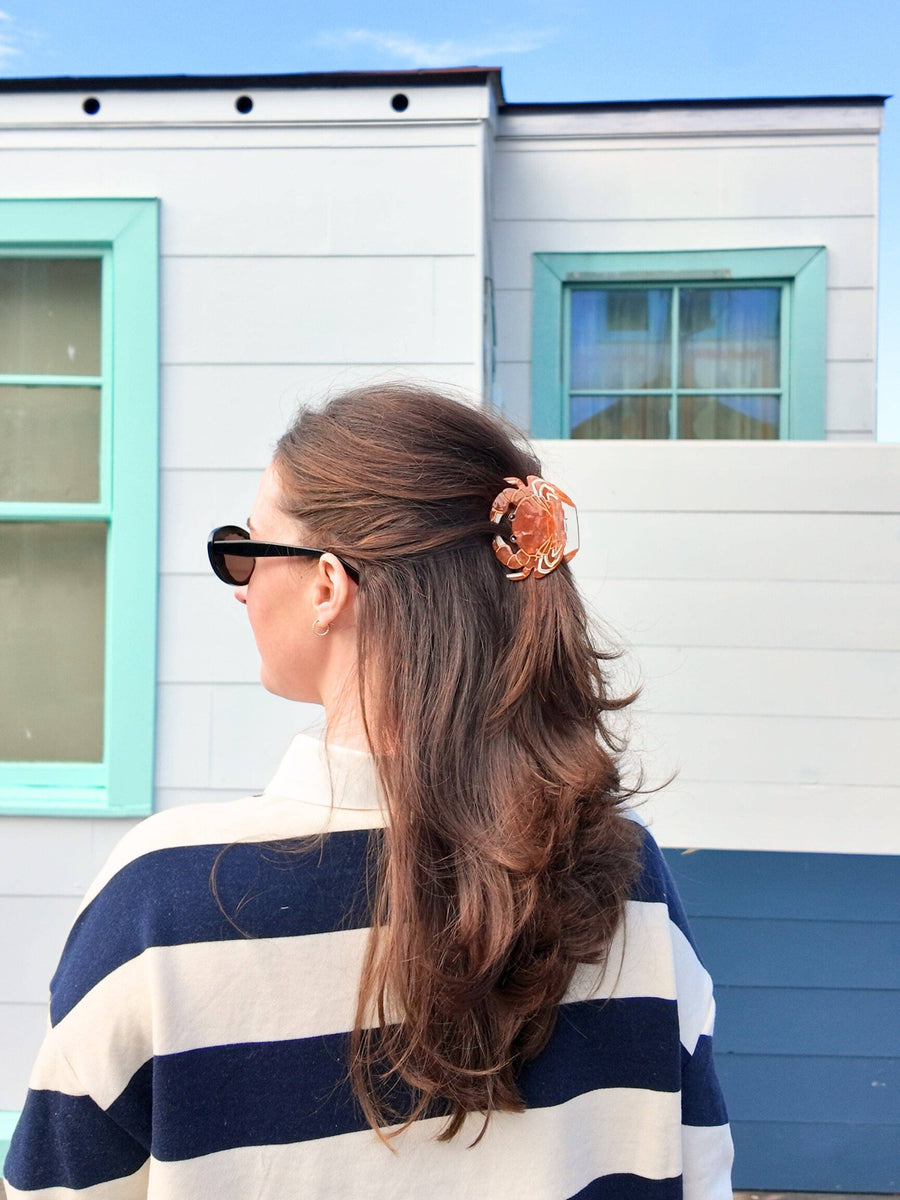 Hand-painted Crab Claw Hair Clip | Eco-Friendly