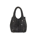 Thea Black Crystal Crossbody Bag