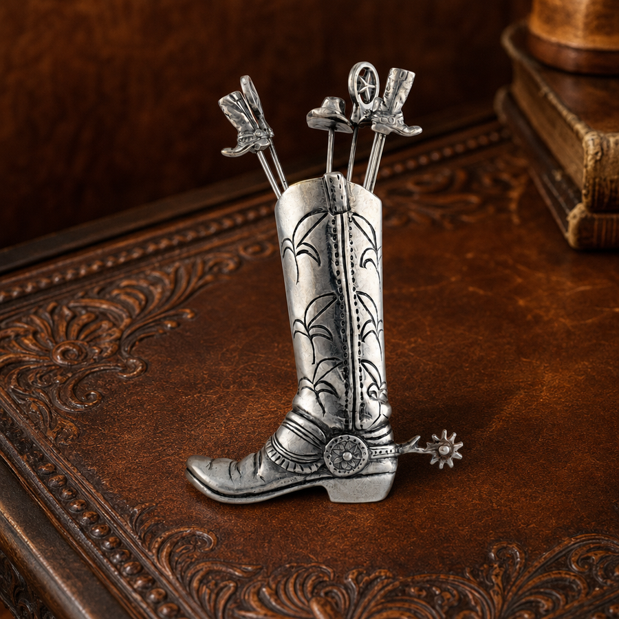 Western Boot Cheese Pick Set