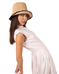 Kate 3" Brim Crochet Bucket Straw Hat