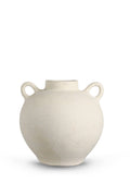 Paper Mache Vase Eco Mix White H 9.8" & Dia 10.4"
