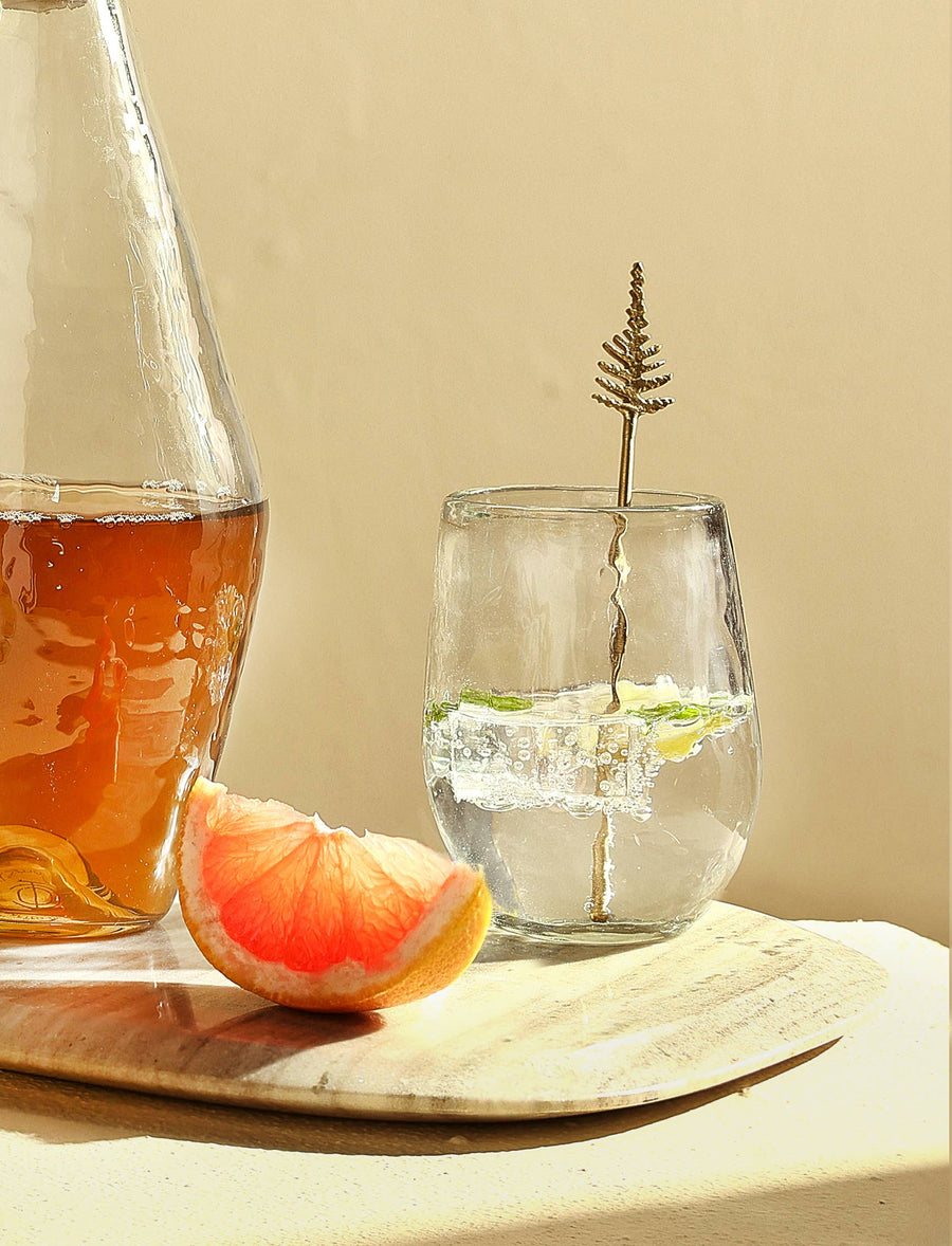8oz Pebbled Small Glass