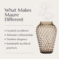 Hobnail Vase Barrel | Moss Green Glass Vase | Crystal Decor