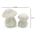 Mushroom Handcrafted Porcelain Salt and Pepper Shaker Set