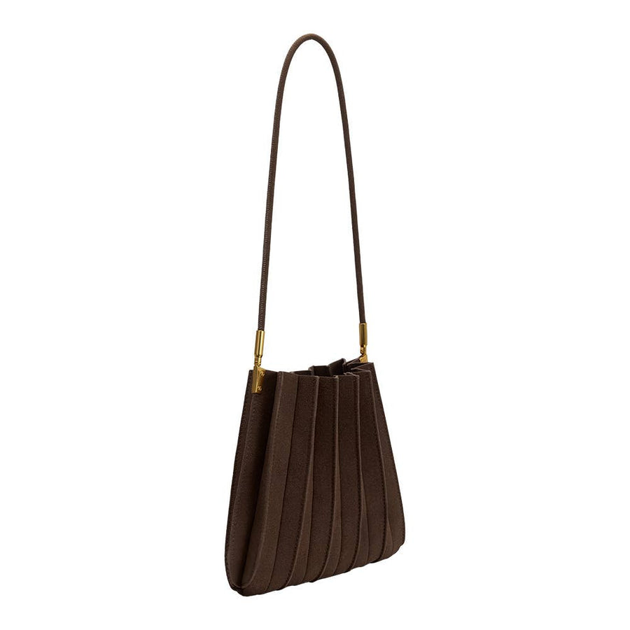 Carrie Chocolate Vegan Suede Shoulder Bag Pre-Order 7/28