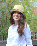 Kate 3" Brim Crochet Bucket Straw Hat