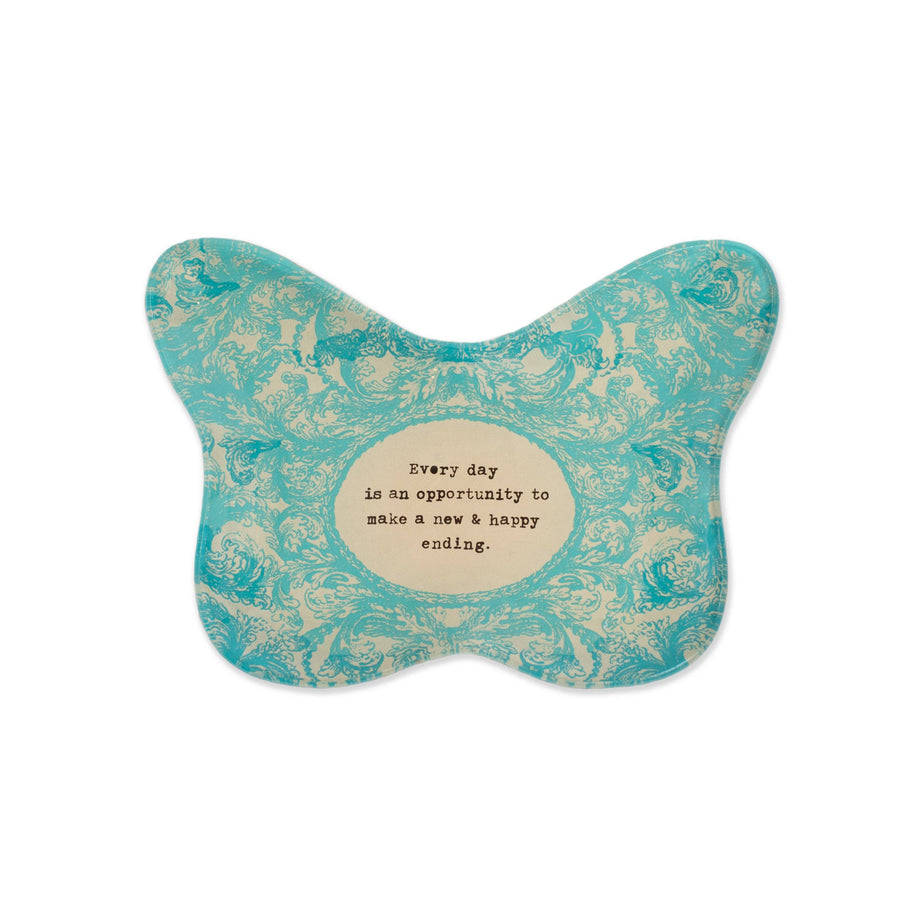 Every Day Is An Opportunity Small Butterfly Decoupage Plate