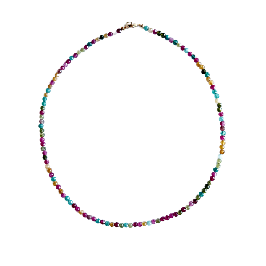Dainty Gumball Gemstone Necklace