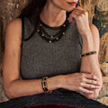 Berry Small Hinged Bangle - Ebony